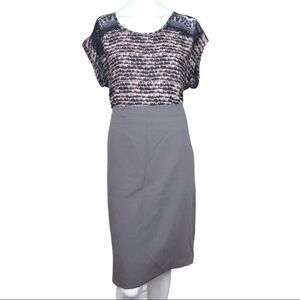 Josef Made in Canada Grey Stretch Plus Skirt Suit